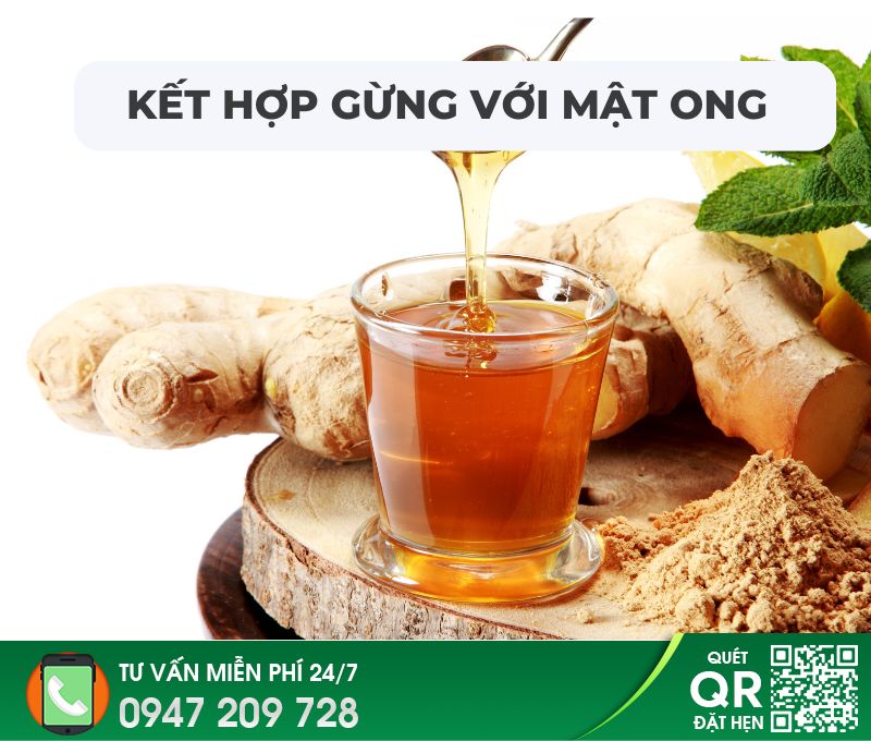 Kết hợp gừng với mật ong